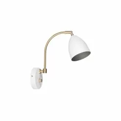 Belid Deluxe 5076 Hvid/messing - Væglampe