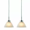 Halo Design ARC Pendel-sæt 2L Opal Glas/krom - 730421