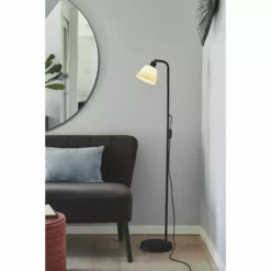Alternative view of Halo Design CARPENTER Gulvl. Ø15 E14, Opal Glas / Sort - 737574