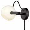 Halo Design D.C Væglampe Ø12 G9, Opalic M. Eg-sort