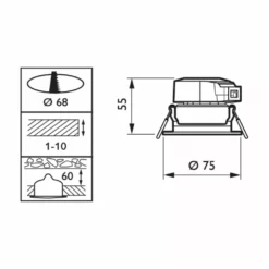 Alternative view of Philips Signify Philips ClearAccent RS060B LED5-36-/830 PSR II WH - 8718696072677
