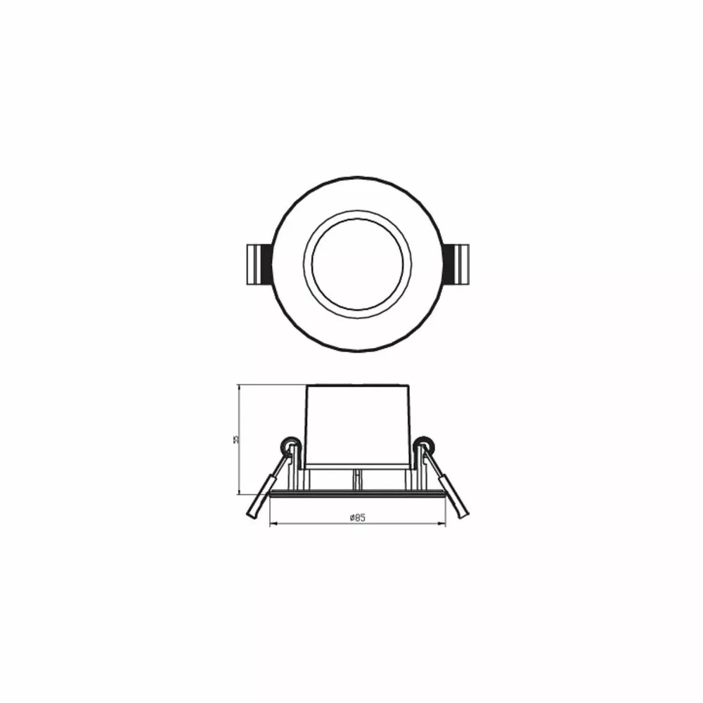 Philips Signify Philips DIVE Funktionel LED Indbygningsspots I Hvid Metal/plastik - SL261 RD 070 5.5W 27K W HV IP65R 4 Philips Signify Philips DIVE Funktionel LED Indbygningsspots I Hvid Metal/plastik - SL261 RD 070 5.5W 27K W HV IP65R - Billede 2