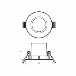 Alternative view of Philips Signify Philips DIVE Funktionel LED Indbygningsspots I Hvid Metal/plastik - SL261 RD 070 5.5W 27K W HV IP65R 3p