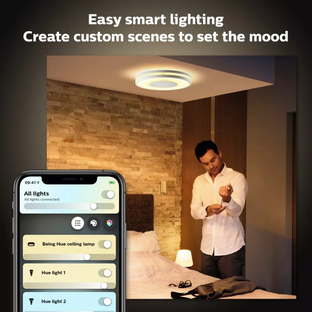 Philips Hue Being Hue Loftslampe Hvid - 929003055001 7 Philips Hue Being Hue Loftslampe Hvid - 929003055001 - Billede 5
