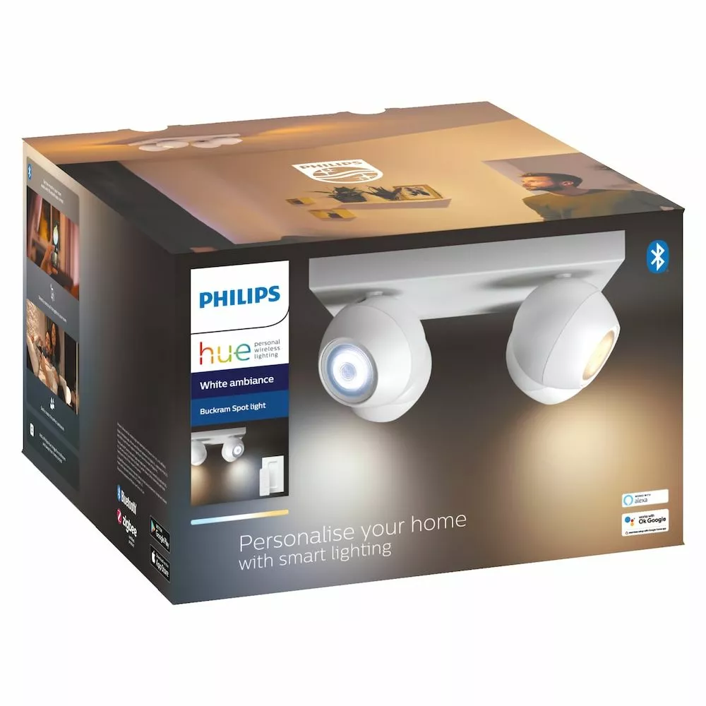 Philips Hue Buckram Hue Plate/spiral White 4x5W 230V White Ambience 6 Philips Hue Buckram Hue Plate/spiral White 4x5W 230V White Ambience - Billede 4