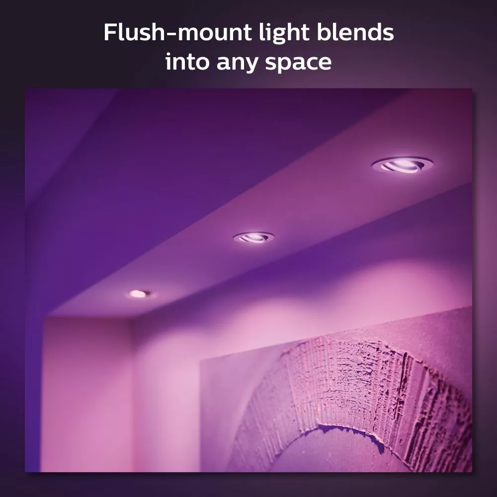 Philips Hue Centura Hue Recessed R. Hvid 3x5.7W - 929003045201 4 Philips Hue Centura Hue Recessed R. Hvid 3x5.7W - 929003045201 - Billede 2