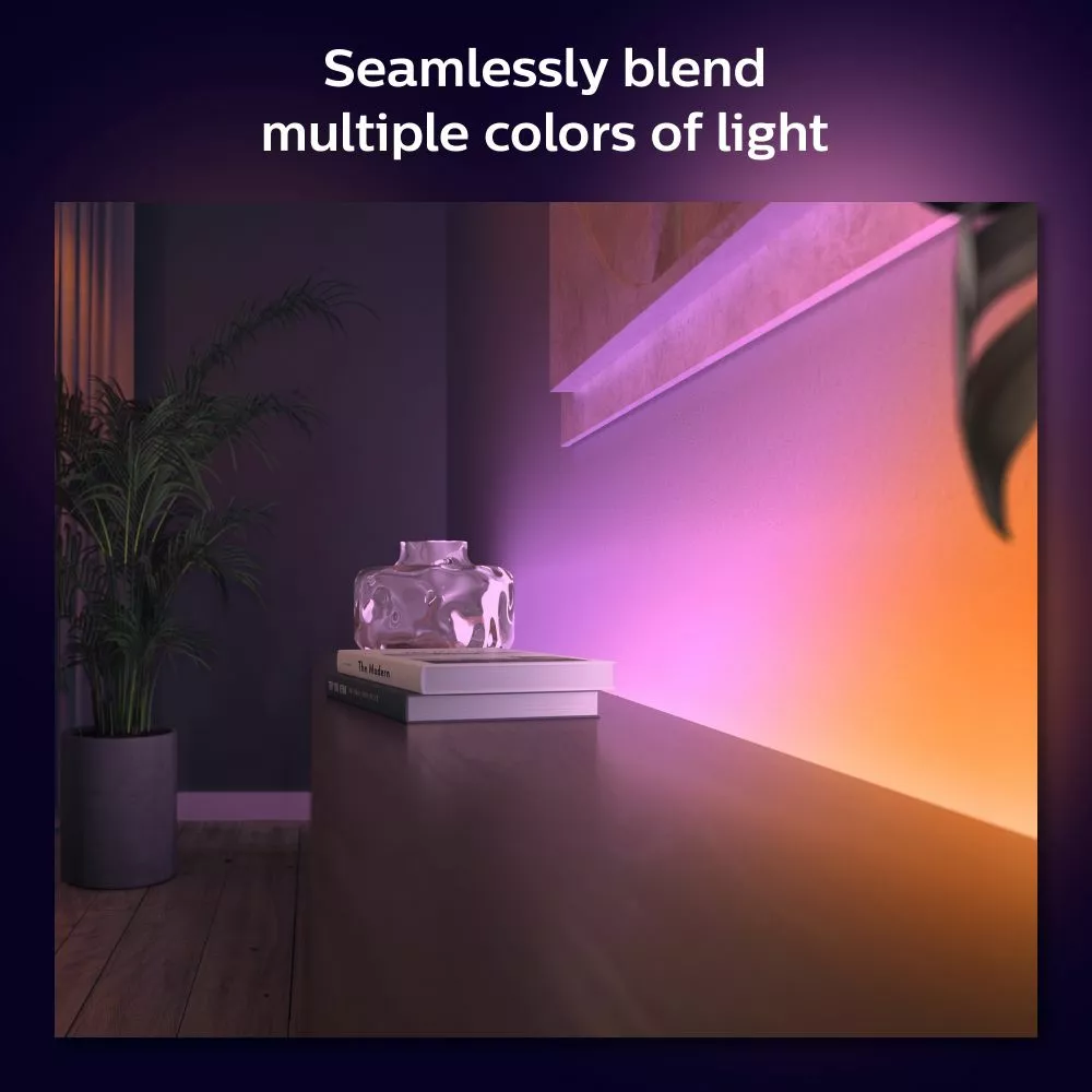 Philips Hue Gradient Lightstrip Ext - 929002995001 4 Philips Hue Gradient Lightstrip Ext - 929002995001 - Billede 2