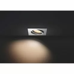 Philips Hue MILLISKIN Indbygningsspot Hvid 1x5.5W 230V Med Fjernbetjening - Firkantet -Indendørs Belysning Salgsbutik philips hue milliskin indbygningsspot hvid 1x55w 230v med fjernbetjening firkantet 9