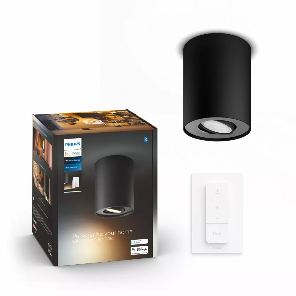 Philips Hue Pillar Hue Single Spot Sort 1x5W 230V - 929003046501 3 Philips Hue Pillar Hue Single Spot Sort 1x5W 230V - 929003046501