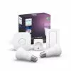 Philips Hue Starterkit 2 Pærer E27 White Color Ambience 2 Philips Hue Starterkit 2 Pærer E27 White Color Ambience -Indendørs Belysning Salgsbutik philips hue starterkit 2 paerer e27 white color ambience