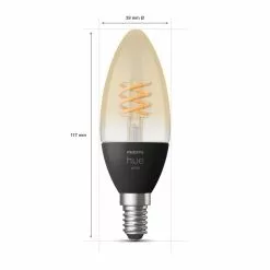 Alternative view of Philips Hue White 4.5W Fil Candle E14 2p - 929002479502