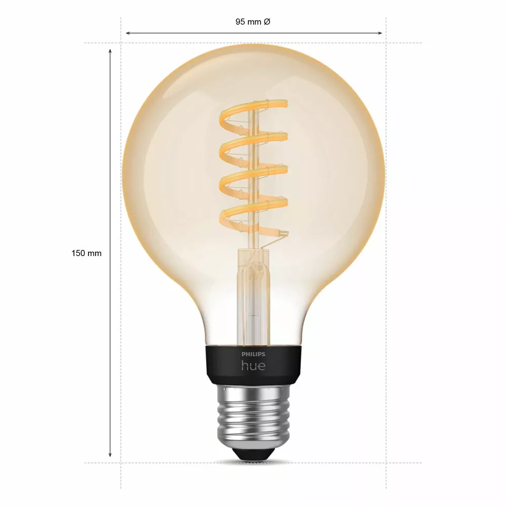 Philips Hue White Ambience 7W Fil G93 R E27 - 929002477801 7 Philips Hue White Ambience 7W Fil G93 R E27 - 929002477801 - Billede 5