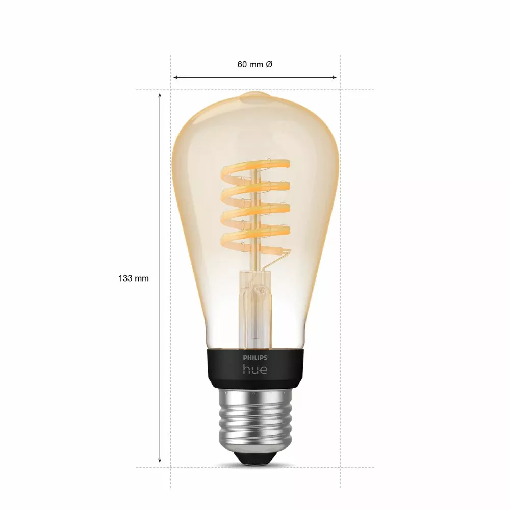Philips Hue White Ambience 7W Fil ST64 R E27 - 929002477701 7 Philips Hue White Ambience 7W Fil ST64 R E27 - 929002477701 - Billede 5