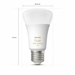 Alternative view of Philips Hue White Ambience 8W A60 E27 2P - 929002468404