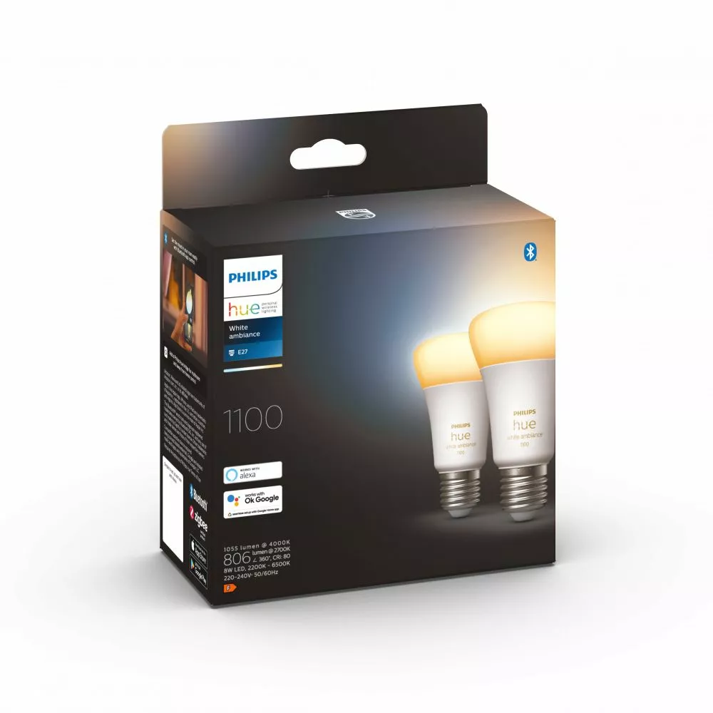 Philips Hue White Ambience 8W A60 E27 2P - 929002468404 3 Philips Hue White Ambience 8W A60 E27 2P - 929002468404