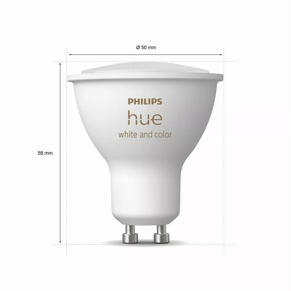 Philips Hue White Color Ambience 4.3W GU10 3set Sw R - 929001953113 6 Philips Hue White Color Ambience 4.3W GU10 3set Sw R - 929001953113 - Billede 4