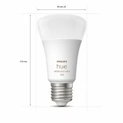 Alternative view of Philips Hue White Color Ambience 9W A60 E27 2P - 929002468802