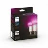 Philips Hue White Color Ambience 9W A60 E27 2P - 929002468802 2 Philips Hue White Color Ambience 9W A60 E27 2P - 929002468802 -Indendørs Belysning Salgsbutik philips hue white color ambience 9w a60 e27 2p 929002468802
