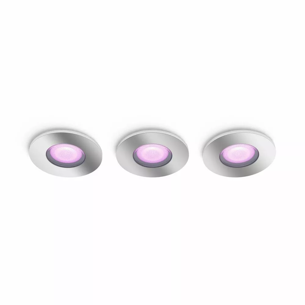 Philips Hue Xamento Hue Recessed Chrome 3x5.7W - 929003074801 6 Philips Hue Xamento Hue Recessed Chrome 3x5.7W - 929003074801 - Billede 4