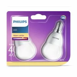 Alternative view of Philips LED 40W Krone Varm Hvid E14 Mat Ikke Dæmpbar 2 Stk - 8718696586648