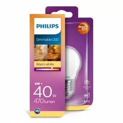 Alternative view of Philips LED Glas Krone 40W E27 Warm Glow Mat Dæmpbar 1 Stk - 8718699697211 - UDGÅET VARE