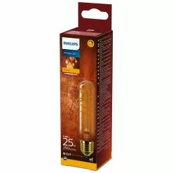 Alternative view of Philips Signify Philips LEDClassic Filament 25W T32 Rør E27 Guld Dæmpbar - 8718699676094