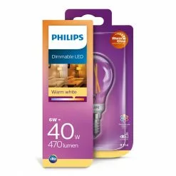 Alternative view of Philips LEDClassic Filament 40W Krone E14 Varm Hvid Klar Dæmpbar 1 Stk - 8718699646080