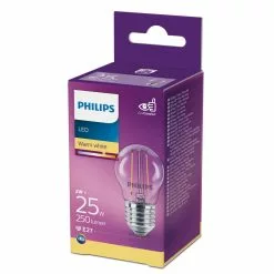 Alternative view of Philips LEDClassic Krone Filament 25W E27 Varm Hvid Klar Ikke Dæmpbar 1-stk - 8718699665425