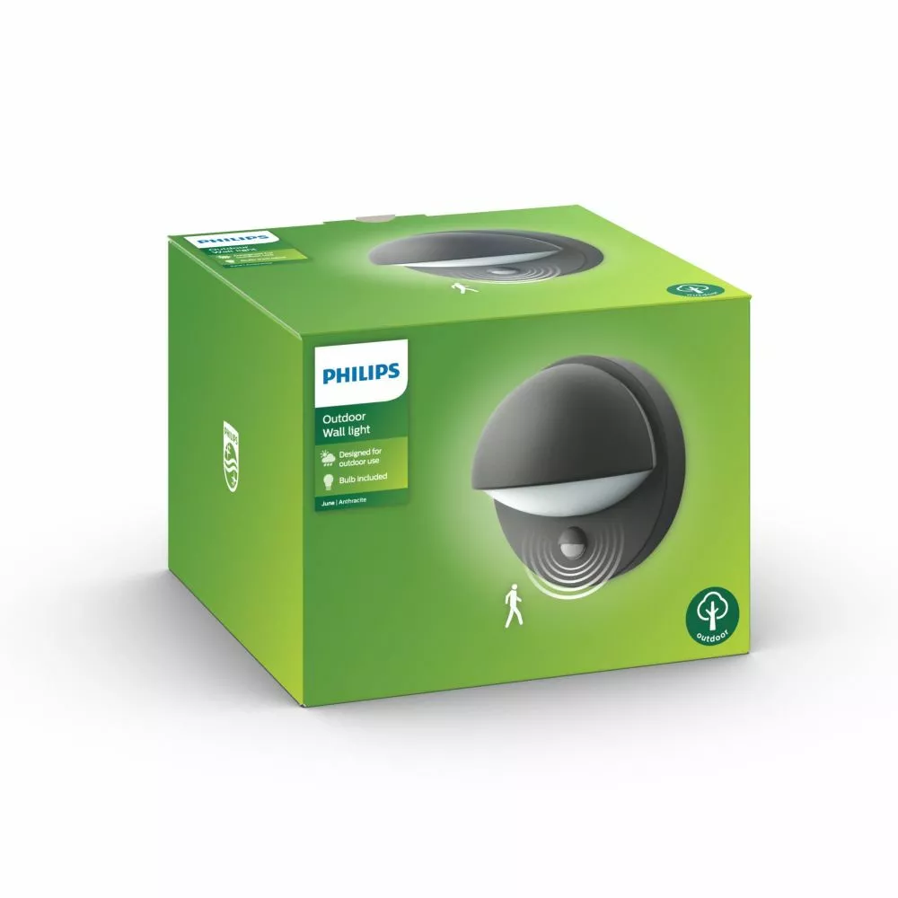 Philips Signify Philips MyGarden June Væg Lanterne Antrasit 1x12W 230V - 8718291444503 7 Philips Signify Philips MyGarden June Væg Lanterne Antrasit 1x12W 230V - 8718291444503 - Billede 5
