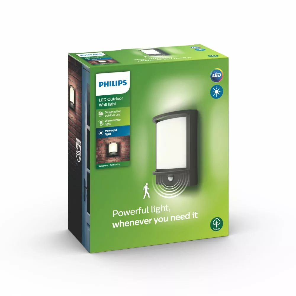 Philips Signify Philips MyGarden Samondra IR Væg Lanterne Antrasit 1x12 - 8718696165942 5 Philips Signify Philips MyGarden Samondra IR Væg Lanterne Antrasit 1x12 - 8718696165942 - Billede 3