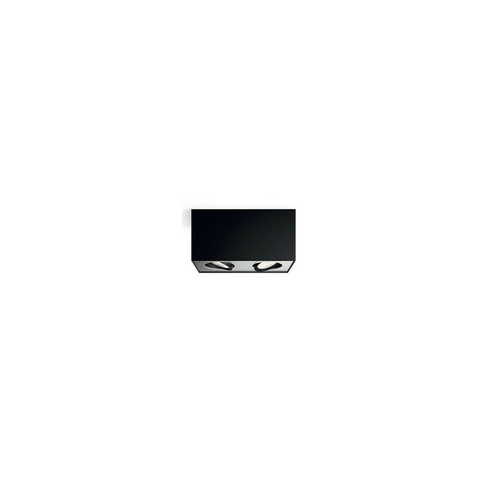 Philips Signify Philips MyLiving Box Spot LED 2 Stk, Sort 2x4,5W 3 Philips Signify Philips MyLiving Box Spot LED 2 Stk, Sort 2x4,5W