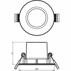 Alternative view of Philips Signify Philips SPARKLE Funktionel LED Indbygningsspots I Nikkel Metal/plastik - SL261 RD 070 5.5W 27K N HV R 3p