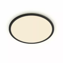 Philips Signify Philips Superslim Funktionel LED Loftlampe I Sort Metal/plastik - CL550 RD 18W 27K B WVIP4406 Rustfritstål
