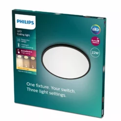 Philips Signify Philips Superslim Funktionel LED Loftlampe I Sort Metal/plastik - CL550 RD 22W 27K B WV 06 Rustfritstål 13 Philips Signify Philips Superslim Funktionel LED Loftlampe I Sort Metal/plastik - CL550 RD 22W 27K B WV 06 Rustfritstål -Indendørs Belysning Salgsbutik philips superslim funktionel led loftslampe i sort metalplastik cl550 rd 22w 27k b wv 06 rustfristal 4