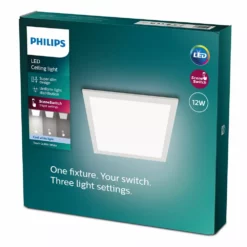 Philips Signify Philips Touch Funktionel LED Loftlampe I Hvid Metal/plastik - CL560 SQ 12W 40K W HV06 Rustfritstål -Indendørs Belysning Salgsbutik philips touch funktionel led loftslampe i hvid metalplastik cl560 sq 12w 40k w hv06 rustfristal 5