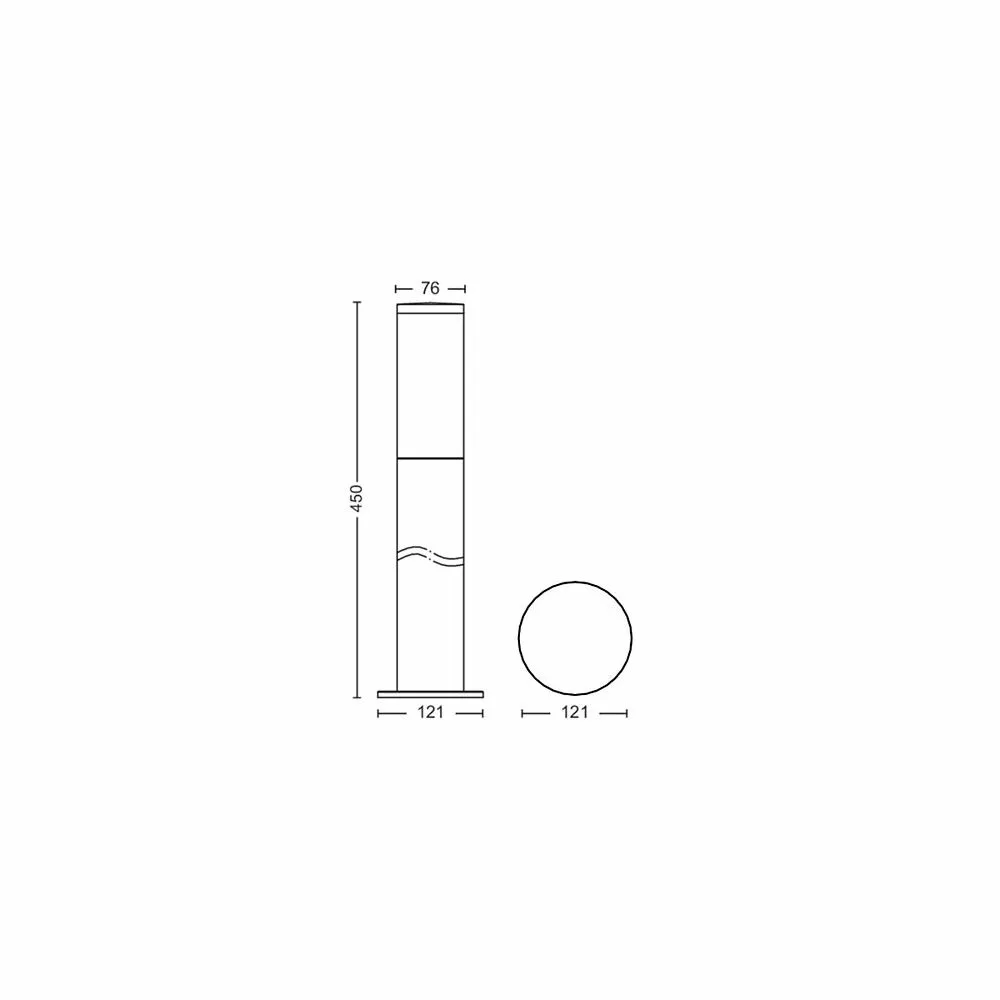 Philips Signify Philips UTRECHT Udendørs LED Lampe I Antracit - 1x20W HV 4 Philips Signify Philips UTRECHT Udendørs LED Lampe I Antracit - 1x20W HV - Billede 2