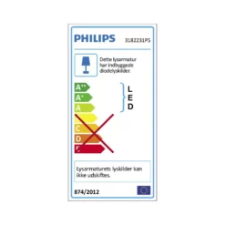 Alternative view of Philips Signify Philips Wawel Loftlampe LED, Hvid 1x20W